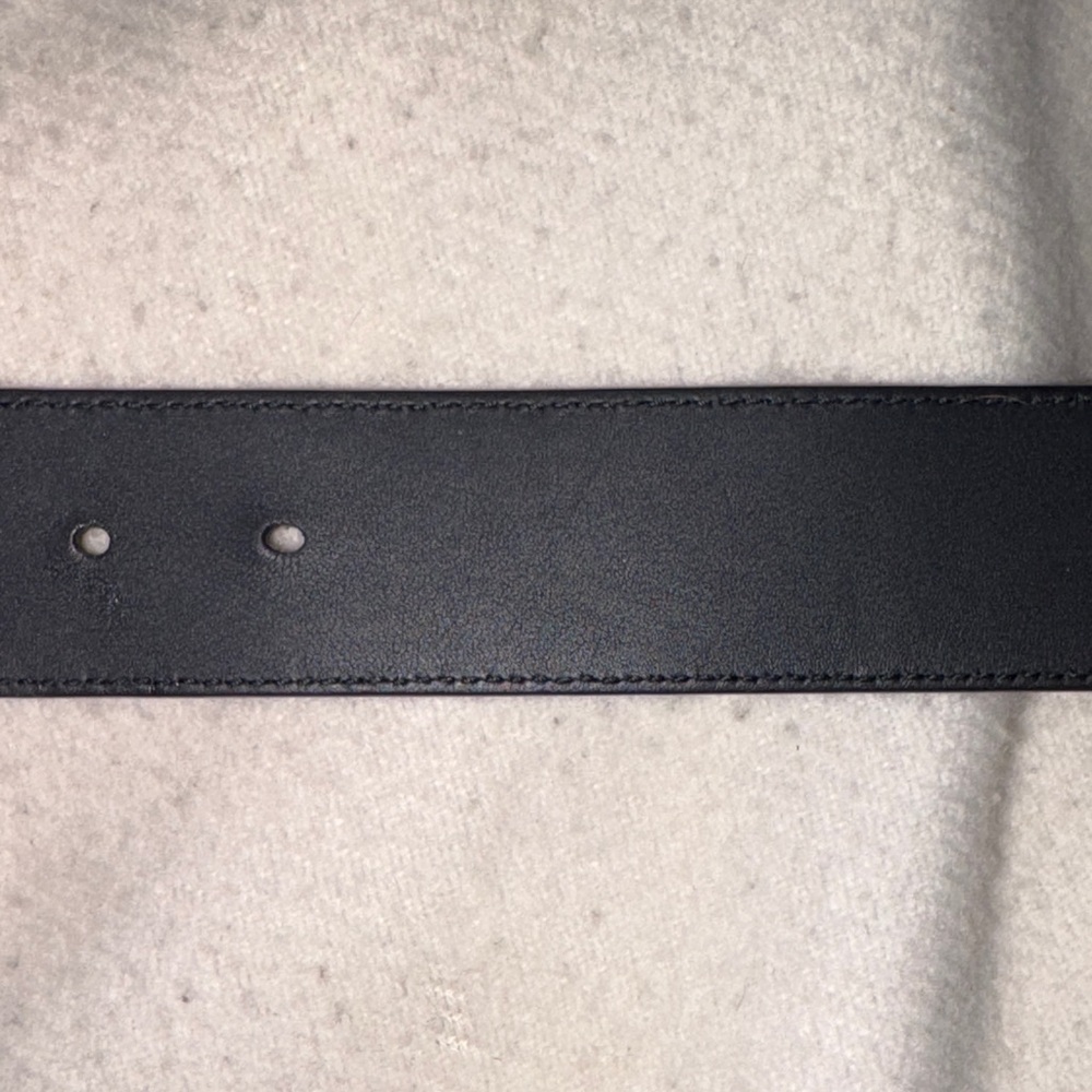 Gucci Moon Calfskin Pearl Double G 40mm Belt 75 30 Black Cream - Picture 9 of 10
